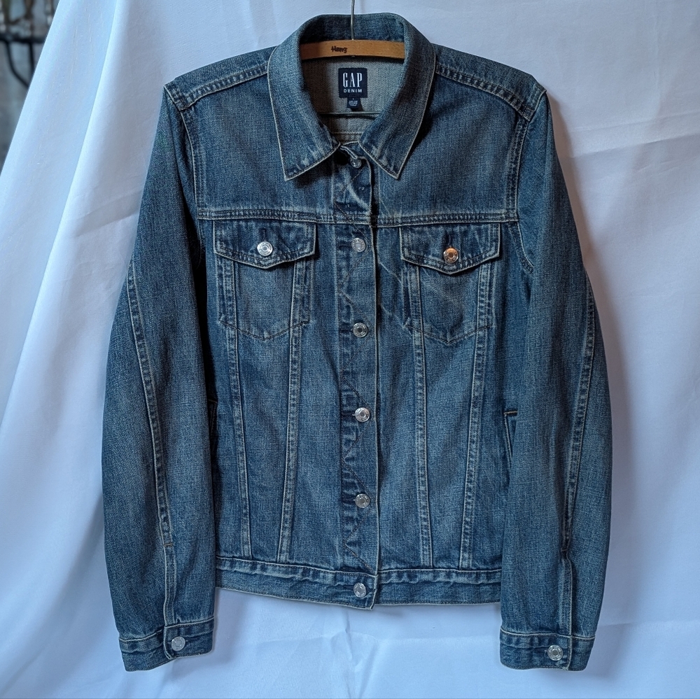 GAP ICON Denim Jean Jacket - Saddle Blue 🧥 - Picture 2 of 13